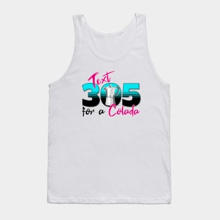 Text 305 (Miami) for a Colada Design Tank Top